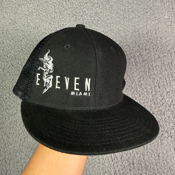 E11EVEN Miami Hat Snap Back Black Eleven Club Limited Edition Mesh Trucker Decky - Picture 1 of 9